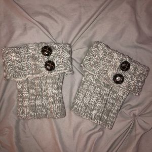 Gray knit boot cuffs!!